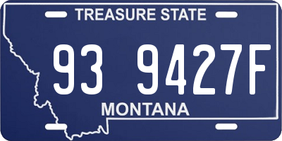 MT license plate 939427F