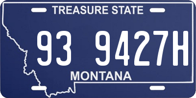 MT license plate 939427H