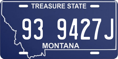 MT license plate 939427J
