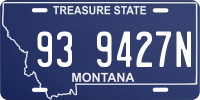 MT license plate 939427N