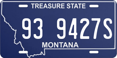 MT license plate 939427S