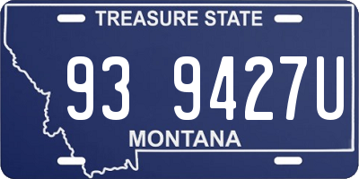 MT license plate 939427U