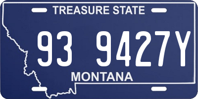MT license plate 939427Y