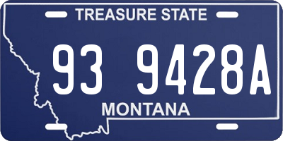 MT license plate 939428A