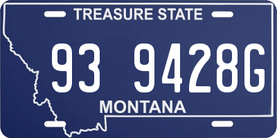 MT license plate 939428G