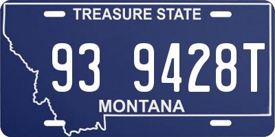 MT license plate 939428T