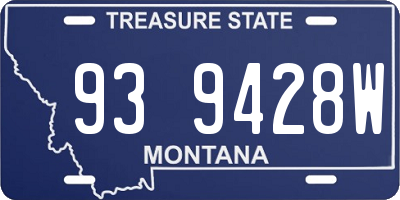 MT license plate 939428W