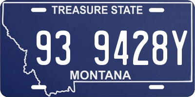 MT license plate 939428Y
