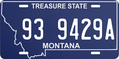 MT license plate 939429A