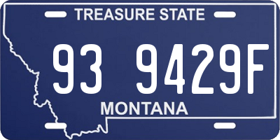MT license plate 939429F