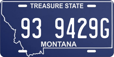 MT license plate 939429G