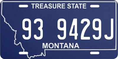 MT license plate 939429J