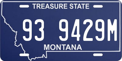 MT license plate 939429M