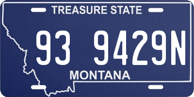 MT license plate 939429N
