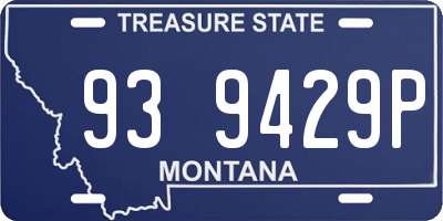 MT license plate 939429P