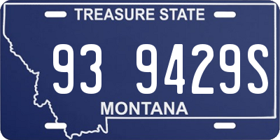 MT license plate 939429S