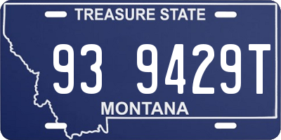 MT license plate 939429T
