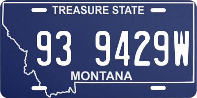 MT license plate 939429W