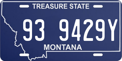 MT license plate 939429Y