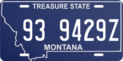 MT license plate 939429Z