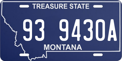MT license plate 939430A