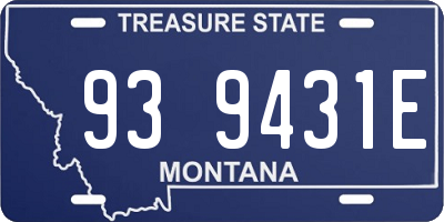 MT license plate 939431E