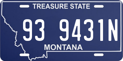 MT license plate 939431N