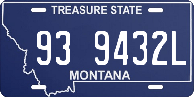 MT license plate 939432L