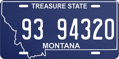 MT license plate 939432O