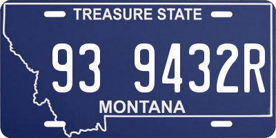 MT license plate 939432R