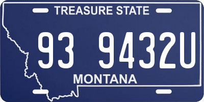 MT license plate 939432U