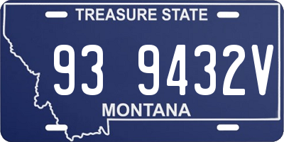 MT license plate 939432V