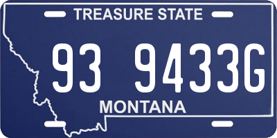 MT license plate 939433G