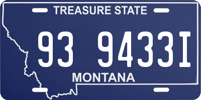 MT license plate 939433I