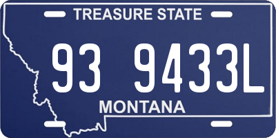 MT license plate 939433L