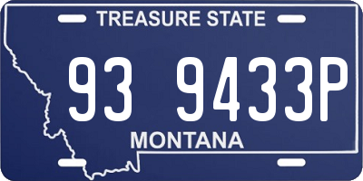 MT license plate 939433P