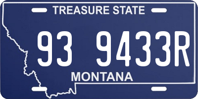 MT license plate 939433R