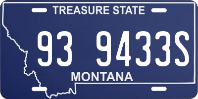 MT license plate 939433S