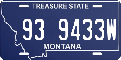 MT license plate 939433W