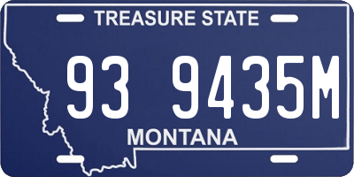 MT license plate 939435M