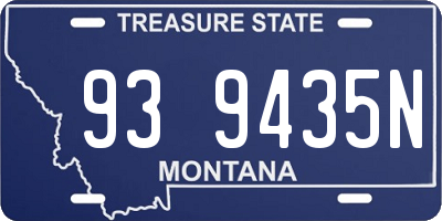 MT license plate 939435N