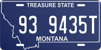MT license plate 939435T