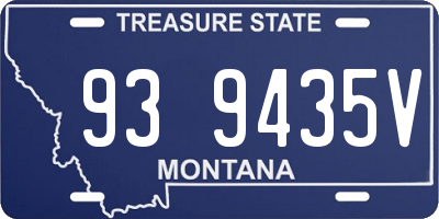 MT license plate 939435V