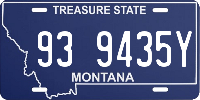 MT license plate 939435Y