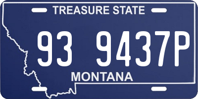 MT license plate 939437P
