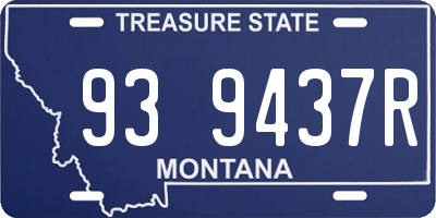 MT license plate 939437R