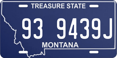 MT license plate 939439J