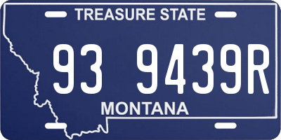 MT license plate 939439R