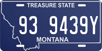 MT license plate 939439Y