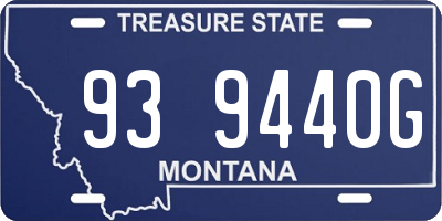 MT license plate 939440G